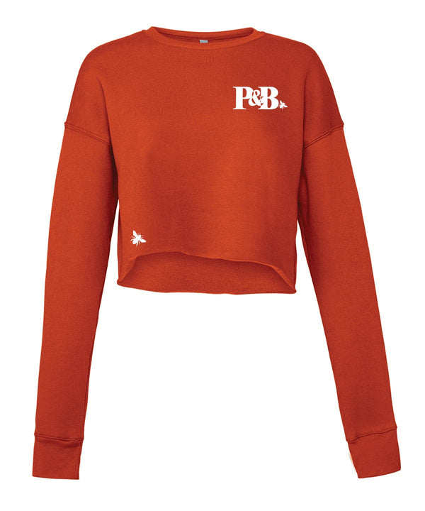 Women's cropped crew fleece